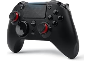 RALAN Wireless Controller Compatible with PS4/PS4 Pro/PS4 Slim, 1300mAh Rechargeable Battery with 3.5mm Headphone Jack, ALPS Joystick, Hall Effect Sensing trigger, Dual Vibration/Turbo Auto