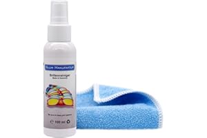 ‎BLUM MANUFAKTUR Blum Manufaktur - 100ml Brillenreiniger + Mikrofasertuch 30 x 30 cm - Brillenspray Brillenreinigung - Qualitativ hochwertiges Reinigungsspray für eine schnelle und gründliche Reinigung.