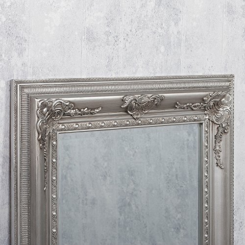 BAROCK WANDSPIEGEL Eve 200x110cm SPIEGEL ANTIK SILBER POMPÖS HOLZRAHMEN FACETTE - 3