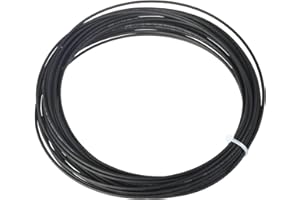 Othmro Gaine thermorétractable en polyéthylène, 1 mm de diamètre, 2:1, gaine de câble thermorétractable de 10 m de long, noir