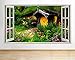 Produktbild tekkdesigns R998 Hobbit House Film Szene Cool Fenster Wandbild Aufkleber 3D Kunst Aufkleber Vinyl Raum
