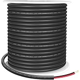 AOTOINK 100FT/30M 22 Gauge 2 Adriges 22AWG Elektrischer Kabel 2x0,32mm² 0.46mm²-Äußeres verzinntes Kupfer Niedervolt LED Kabe