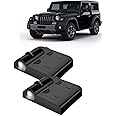 KINGSWAY® New Logo Mahindra Shadow Light Compatible with Thar (Year 2020 Onwards) IR LED Projector Ghost Lamp Ambient Light Car Accessories, 3D Logo of Car Brand Projected on the Ground, Pack of 2 Pcs