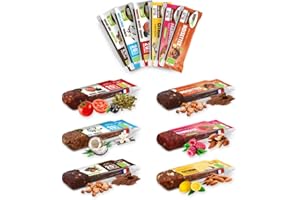 Gourmiz barres de fruits - pack découverte 12 barres, barre glucidique énergétique & barres protéinées bio, dattes, snacks vegan, sport, sans gluten, encas sans sucre ajouté