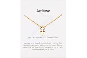 ONLY FAITH Collar Signo Zodiaco Acero Inoxidable hermosa Tarjeta Significado Signo Zodiacal Colgante Horóscopo Para mujer Regalo Cumpleaños