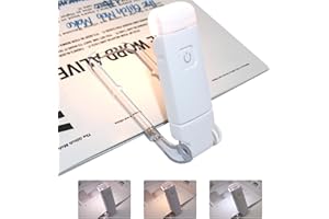 Bowasin Leselampe Buch Klemme,Leselicht Buch,Buchlicht,Reading Light,Buchleselampen,Leselampe Buch,USB Wiederaufladbare,3 Farben und 3 Einstellbare Helligkeitsstufen Geschenk für Kinder/Bücherwürmer