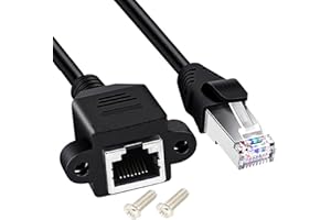 luoshaPUCY Cavo RJ45 Ethernet Splitter, Splitter Ethernet RJ45 Maschio a Femmina Connettore di Estensione Ethernet Compatibile Cat5, Cat5e, Cat6, Cat7