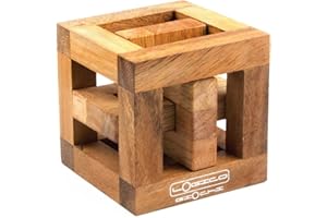 LOGICA GIOCHI Logica Jeux Art. Chasse Royale - Casse-tête 3D en Bois précieux - Difficultè 5/6 Incroyable - Collection Leonardo da Vinci