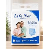 Life Net Medikal Emici K&uuml;lot Yetişkin Bezi, 30 Adet, M/L/XL, 3D Sızıntı &Ouml;nleyici, Ultra Kuru &Uuml;st Tabaka (Medium)
