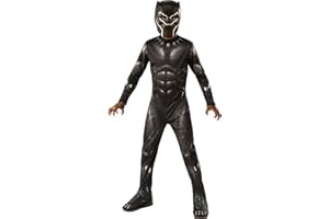 Rubies - Avengers Officiel - Black Panther - Déguisement Enfants Black Panther - Tailles 3 à 10 Ans au Choix - Costume Super Héros Marvel avec Combinaison et Masque - Pour Halloween, Carnaval