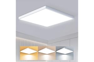 ‎SLOCHI slochi 3Farben 3000/4000/6500K LED Deckenleuchte, Quadrat Deckenlampe Flach Ø22cm 18W 1800LM, Ultra Dünn LED Deckenleuchte für Schlafzimmer, Wohnzimmer, Bad, Balkon, Flur, Küche,Eingang