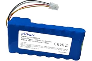 Aibatt Robot tosaerba batteria, batteria di ricambio per Automower 320,330X,420,430,430X,440,450X,520,550 tosaerba, sostituzione per 580 68 33-01 580 68 33-02 Li Ion batteria (5200mAh,18V)