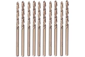 10st M35 koboltborrsats, HSS-CO Twist Jobber-längd för härdad metall, rostfritt stål, gjutjärn 1.0-5.0MM borrsats(5mm)