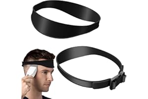 POHOVE Haarschneidenschablone, 2 Stück Silikon, Verstellbar, Anleitung, Einfach und Schnell, DIY Haarschnitte COLOR: schwarz