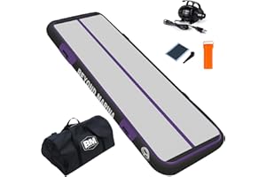 BEYOND MARINA Air Gymnastics Tumble Track 4 inches Thickness Inflatable Tumbling 10ft/13ft/16ft Air Mats for Home Use Training/Cheerleading/Yoga/Water with Electric Pump, 6.6ftx3.3ft Green