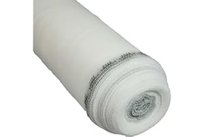 TECPLAST Filet d'échafaudage Blanc 3,07x50 m 50EC - Qualité PRO - Filet de protection d'échafaudage pour chantier - Pare-gravats