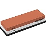 Knife Sharpening Stone Kit, KELOFO 2 Side Whetstone Set 3000/8000 Grit Sharpening and Honing Waterstone with Non-Slip Base