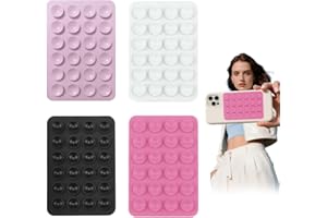 JUGUTA Ventouse Telephone 4 Pièces Support Silicone 8Cm X 5.5Cm pour Miroir Douche Selfies Mains Libres