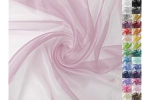 EVENTKAUF Organza Stoff Meterware am Stück - 150 cm Breite - (Rosa)