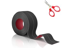 TATUNER Cinta Adhesiva para Bañeras, Cinta Selladora Baño, Sellador Juntas Bañera, Rodapies Autoadhesivo Resistente al Agua para Bañeras(Negro,38mm)