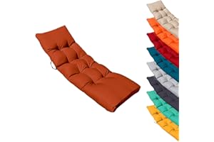 Linxor - Coussin matelassé pour Bain de Soleil, transat - 185 x 60 cm - Plusieurs Coloris