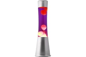 I-TOTAL Lava Lamp Magma, Viola Cera Gialla 2, 10 x 10 x 40 cm