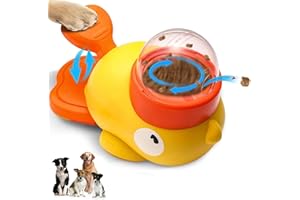 GENERIC 2-in-1 Dog Treat Dispenser Toy, Interactive Duck Food Puzzle Toy for Small Medium Large Dogs, Chew-Resistant Slow Feeder for Boredom Relief, Brain-Stimulating Training Pet Toy (Yellow)