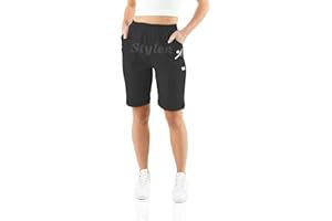 URBAN STITCH Shorts for Women UK Ladies Capri Stretch Pants Crop Trousers Summer Pull On Bermuda Shorts Lounge Loungewear Elasticated Casual Clothes