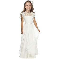 Robe De Mariage Fille En Mousseline – Parfaite Pour Demoiselle D’honneur Ou Communion - 14