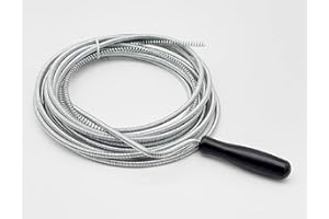 BRICOMIRAS Desatascador tuberias profesional en espiral para limpiar tuberías, su longitud es de 5 metros, para limpieza tuberia de fregadero, alambre desatascador tuberias profesional (5 Metros)