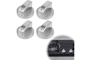 PEWCAY 4 Pezzi Manopola del Gas,Set di 4 Manopole Universali per Fornello a Gas - Design 6mm, 6mm Manopole Forno Universale Gas Stufa Controllo Fornello Interruttore，Resistente alla Ruggine