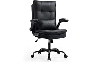 ‎ASUKALE Asukale Bürostuhl Ergonomisch [TESTSIEGER] Schreibtischstuhl | Kratzfeste Leder & Hohe Rückenlehne | Höhenverstellbar & Wippfunktion | Chefsessel 150 Kg | Drehstuhl Mit Rollen | PC Stuhl Schwarz