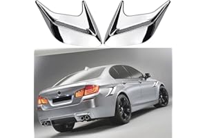 GKKBUFF 2 PCS Shark Universal Hood Air Vent Car Hood Scoop Air Vent Wing Trim Fender Vent Universal Exterior Hood Air Vent Outlet Wing Trim Fit Carbon Fiber Exterior Glossy Trim Cars and Accessories (Plating)