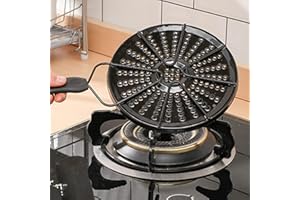 JUNERAIN Distributore di calore Distributore di stufa a gas suforiore fornello a gas diffusore di calore riduttore fiamma piastra di protezione fiamma for cuocere la cucina utensili fornello suforiore