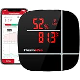 ThermoPro TP90 WiFi Akıllı İ&ccedil; Mekan Termometre ve Nem &Ouml;l&ccedil;er, Sınırsız Menzilli Telefon Kontroll&uuml; ve Alexa Uyumlu Higrometre
