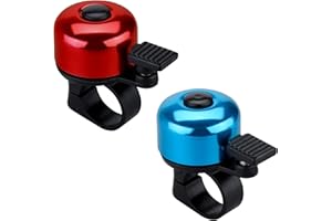 JFmall Bike Bell Bicycle Bell with Loud Crisp Clear Sound, Road and Mountain Bike Bell Adults Kids-2 pack
