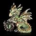 Produktbild Kleine grüne Drachen Figur | Malachite mit Acryl-Herz | Fantasy Deko Drachenfigur