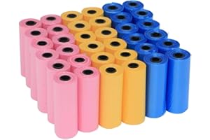 GREAT TOOL GreaTool Bolsas para Caca de Perro o Mascotas,Colector,Soporte para Cucharas,Bolsa para Cachorros y Gatos,Rollos pequeños,Precio Fabrica (600 Bolsos Colores)