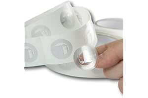 NFCTAGIFY NFC Tagify - TAG213 Lot de 10 tags autocollants transparents NFC développés par NXP Semiconductors, mémoire de 144 bytes, protection de mot de passe, design ultra fin (0,75 m), lecture/écriture/verrouillage rapide, pour tous les téléphones et tablettes compatibles avec NFC y compris Samsung Galaxy S5, Note 4, Nexus 4, Nexus 7, Windows et Android, etc. Etc.