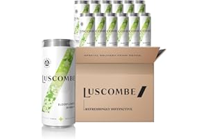 Luscombe Organic Elderflower Bubbly | 12x320ml | Sparkling Elderflower & Sicilian Lemon Soft Drink | Hand-Picked Elderflowers, Devon Spring Water | Premium Organic Refreshment