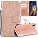 Price comparison product image ZXK CO iPhone X Flip Case, iPhone X Wallet Case with Magnetic Closure, Mandala PU Leather Flip Case Cover with Card Slots & Stand for iPhone X 5.8" 360 Degree Protection Hoster(Rose Gold)