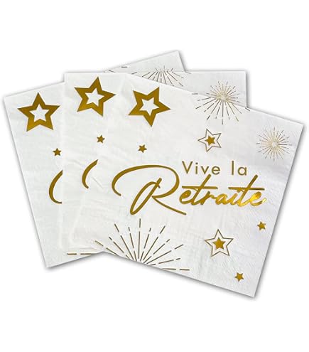 Guirlande Pavillons Dorée 'Vive La Retraite' - 6m - Décoration Fête Retraite