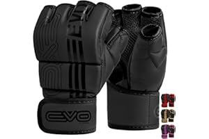 EVO Fitness Gants MMA Mitaines d'arts Gants de Boxe Homme Femme Grappling Gant MMA Sparring Muay Thai Cage Combat Boxe Boxing Gloves Gant de MMA Protection Taekwondo Gants Karate mitaine Boxe