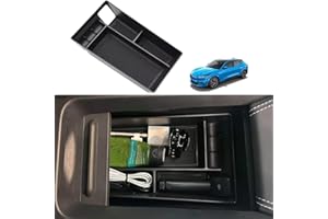 BestEvMod AOSK Compatible withMustang Mach-E Armrest Storage Box Organizer Center Console Tray Accessories 2021-2024