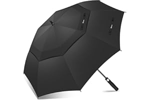 NINEMAX Parasol golfowy z podwójnym baldachimem 152/162 cm parasol golfowy wiatroszczelny mocny bardzo duży parasol automatycznie otwierany wentylowany dla mężczyzny
