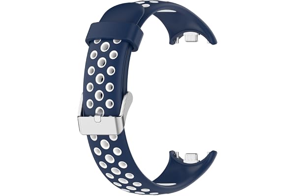 Armband Kompatibelt med Xiaomi Mi Band 10/9/8,Silikon - Blå+Vit