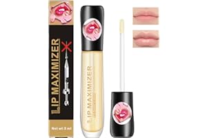 Eazerom 01 Lip Plumper,Lucidalabbra Trasparente Lip Gloss con Acido Ialuronico,Lip Plumper Volumizzante Labbra Effetto,Olio Rimpolpante per Labbra,Trattamento Labbra Filler Volume