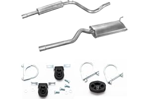 POLMOSTROW Caddy 2 II SDi TDi KOMPLETT AUSPUFF MITTELTOPF ENDTOPF + MONTAGESATZ