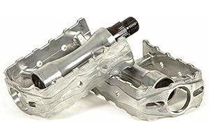 ONOGAL Paire de pédales rétro vintage en argent aluminé, axe de chrome, pour vélo, 3194pl
