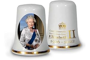 ELGATE Lilaj Gedenk-Fingerhut "Celebrate The Life of Queen Elizabeth II" 1926–2022, ein unvergessliches Souvenir, Geschenk für Heimdekor-Kollektion